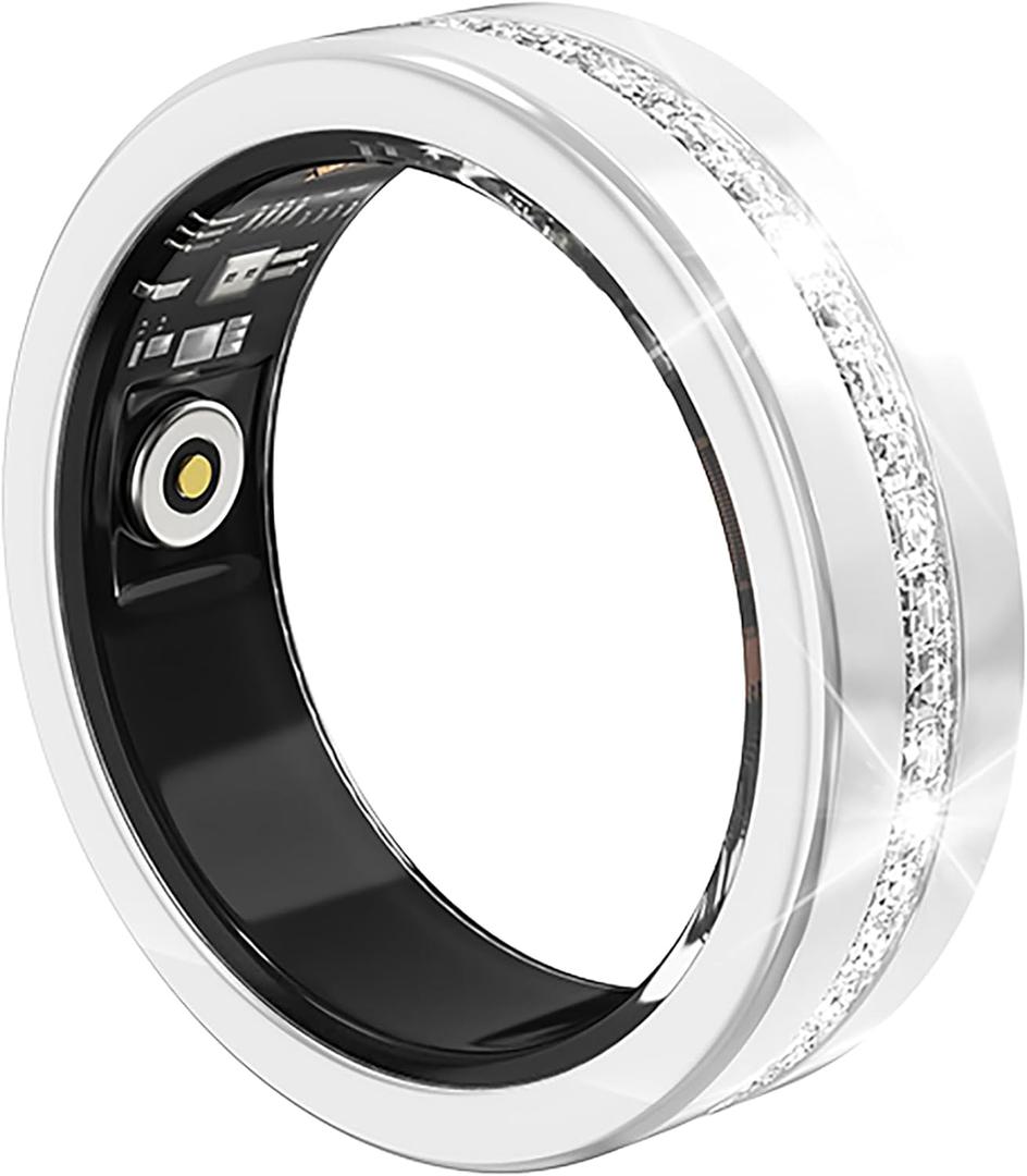 Smart Fitness Ring for Women Diamond Ring Activity Tracker Heart Rate Monitor Sleep Tracker Smart Rings Pedometer Step Counter Calorie Counter Exercise Ladies Rings for Women 9