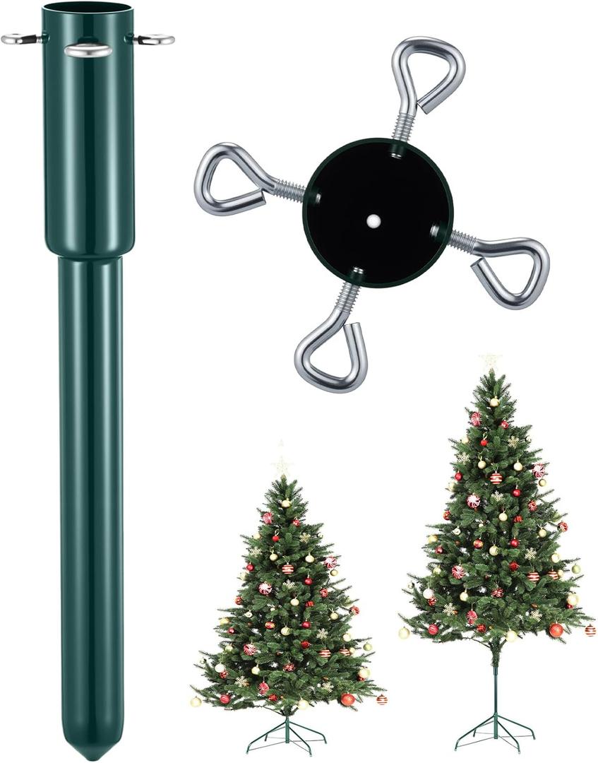MorningRo 15'' Christmas Tree Height Extender with 4 Fixing Screws, Fits 0.5-1.57 Inch Pole, Make Christmas Tree Taller Artificial Seasonal Indoor Decor (2in)