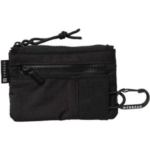 Thread Wallets Pouch Wallet – Compact Zip Wallet with Clear ID Window, Coin & Card Pockets, and Key Stash – Lightweight Rip-Stop Travel Wallet for Men & Women (Black)