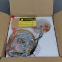 JONATHAN Y 7.75" Clear/Brass Gold Modern Globe LED Pendant Light, Industrial Hanging Ceiling Lamp for Kitchen Island, White Glass Globe Shade, LED Bulb Included (JYL9528C)