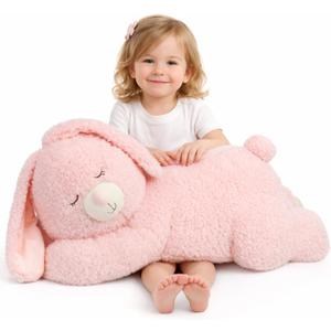 Large 31.5" Bunny Stuffed Animal, Giant Easter Plush Bunny, Jumbo Soft Rabbit Toy Birthday Party Gifts for Kids Girls Boys