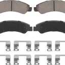Front Semi-Metal Brake Pads Set for Chevey Silverado 1500 2005-2006, Suburban 1500 2007, Sierra 1500 07, Yukon XL 1500, Tahoe, for Cadillac Escalade ESV/EXT, 4PCS