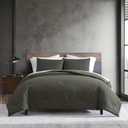 Kenneth Cole - King Comforter Set, Soft Embossed Bedding with Matching Shams, Modern Home Decor, Oeko-Tex Certified (Houndstooth Green, King)