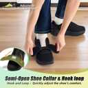 Women's Orthopedic Diabetic Wide Walking Shoes: Arch Support Orthotic Ankle Foot Pain Relief Neuropathy High Arch Slip On, Plantar Fasciitis Bunions Recovery Outdoor Driving Loafers Black Size 6.5