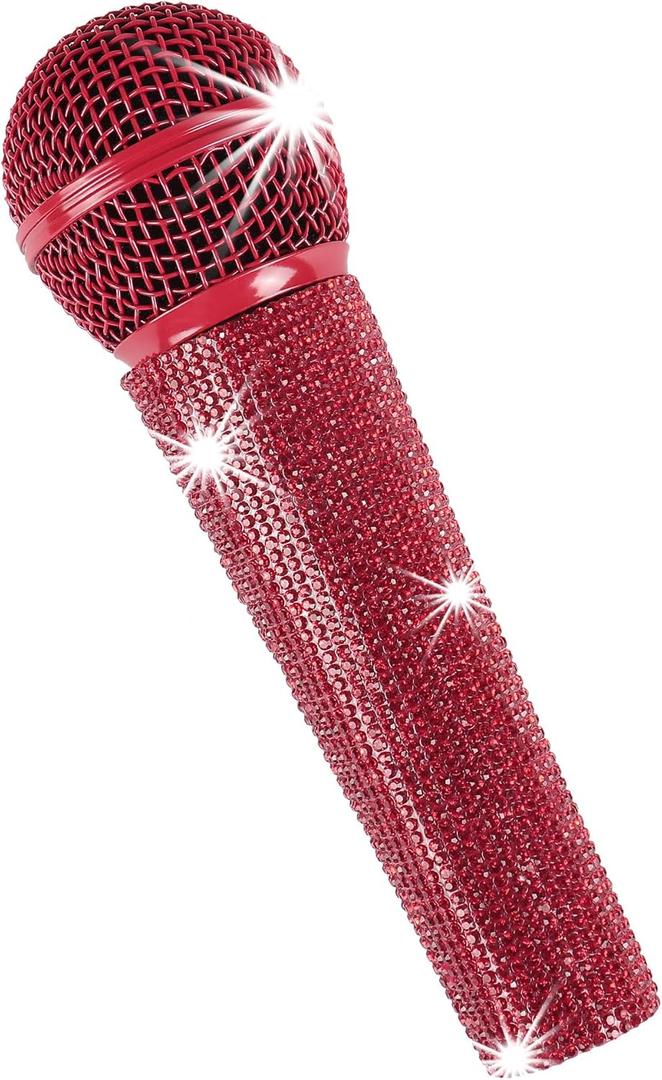 Mr.Power Steel Mesh Microphone Heads + Sparkle Mic Handheld Decorative Sleeves