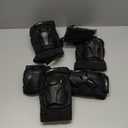 Skating Protective Gear Knee and Elbow Pads Wrist Guards for Roller Skating Skateboarding, Skate Pads Adult Knee Pads (Adult (14+ years), Black)