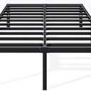 Hafenpo 18 Inch Full Bed Frame - Sturdy Metal Platform Full Size, No Box Spring Needed, Heavy Duty, Easy Assembly, Strong Bearing Capacity, Under Bed Storage, Black