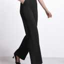 ESOFT Womens Dress Pants 27"/29"/31 Business Work Pants Wide Leg Pull On High Waisted Casual Stretchy Trousers Pockets (X-Small, Black)