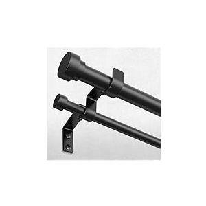 Double Curtain Rods for Windows 72 to 144 Inch, Adjustable Decorative Dual Curtain Rod, Heavy Duty Double Drapery Pole with Gold Foil Finials for Living Room