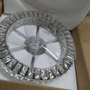 Crystal Fandelier Chrome Ceiling Fan with Lights Bedroom LED Chandelier Fan