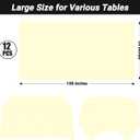 QZYL 12 PCS Ivory Plastic Tablecloths, 54 in x 108 in Dinner Table Cloths, Rectangle Table Cover for Birthday Party Family Gathering Wedding