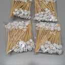 Pickmesh 600 Pcs Daisy Cocktail Picks 4.7 Inch Spring Floral Bamboo Toothpicks Cocktail Skewers for Drinks Party Decorations Appetizers Fruit Drinks Party Supplies