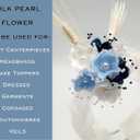 72PC Artificial Silk Pearl Spray Craft Flower for Home Craft Decor DIY Wedding Bridal Veil Headband Dress Cake Topper Embellishment Scrapbook Favor Corsage Floral Bouquet Arrangement (Purple)