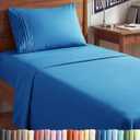 Set of 2  Twin XL Sheet Set,  4 Piece College Dorm Bed Sheets Set with Extra Deep Pockets +  3 Piece Sheet Set - Comfy Breathable & Cooling Sheets Comfy & Breathable Bedding for Women, Men, Kids & Teens - Wrinkle & Fade Resistant - Blue  