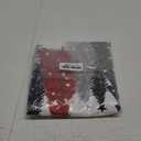 Horaldaily Christmas Tablecloth 60x104 Inch Rectangular, Christmas Trees Red Black Washable Seasonal Table Cover for Party Picnic Dinner Decor