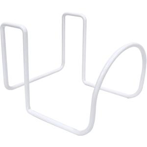 Jantens Hose Holder, Heavy Duty Steel Hose Hanger Wall Mount for Outside, Powder Coated Vinyl Fence Hook for Expandable Hose, Hose Reel, Water Hose, Pocket Hose, Flexible Hose (White)