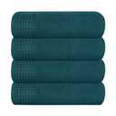 GLAMBURG Ultra Soft 4 Pack Oversized Bath Towel Set 27x54 inches, 100% Cotton Bath Towels, Highly Absorbant Compact Quickdry & Lightweight Towel, Ideal for Gym Travel Camp Pool - Teal