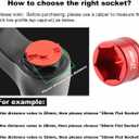 MUQZI 32mm Bike Fork Topcap Socket Tool Compatible for Fox Fork Series of 36,38,40, Use for 3/8" Ratchet Drive