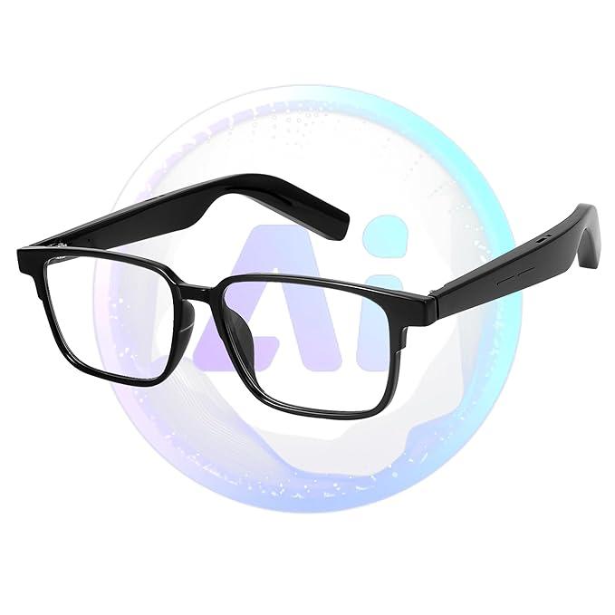 MONFOLROY AI Translation Glasses with 160+ Languages with Deepseek R1, Smart Glasses for Men Woman,Bluetooth Audio Glasses with Voice Assistant, OpenEar Speakers&Mic, AntiBlue Light/Polarized Lens