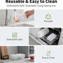 2 x 20 Sets Reusable Snack Containers with Lids & 20 Sporks  Double Compartment for Portion Control, BPA-Free Leak-Proof Dipping Containers for Meal Prep, Travel, and Outdoor Snacks (Clear)