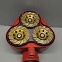 Electric Diamond Polisher Machine+Telescopic Rod 3800W 6 Speed Gears Triple Head Concrete Diamond Grinder for Metal,Stone,Cement Brick Surface Grinding,Epoxy Resin Removal Rock Granite