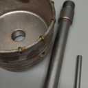 4-1/8" Concrete Hole Saw, 105mm Tungsten Steel Core Bit for Cinder Block, Brick, Rock, Plank Walls for Pipes or mini Split Lines, with SDS Plus Shank and 2 Center Positioning Drill Bits.