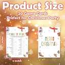 Finish The Phrase Christmas Party Game Card Set - 20 Christmas Game Cards Funny Holiday Activity for Family Adults Teens - Xmas Party Decoration & Supplies(Snowman Sock)- A04