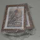 KINLINK 5x7 Picture Frame Rustic Brown Set of 4, Wooden Photo Frames Matted 4x6 with Plexiglass for 4x6 with Mat or 5x7 without Mat for Table and Wall Display