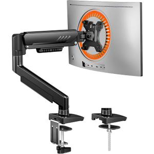 ErGear Single Monitor Arm, Fully Adjustable Monitor Mount for 1334 Inch Screens, Fast Install Computer Monitor Stand with Tool-Free VESA Mount, Cable Management, Holds 19.8 lbs, Max VESA 100x100mm