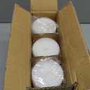 3 Packs Thick Ribbed Pillar Candles, 4/6/8 Inch Soy White Pillar Candles Set, White Votive and Emergency, Smokeless&Dripless Large Round Decor for Wedding/Home/Office