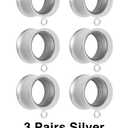 LADEMAYH 3 Pairs DIY Tunnels Plugs Gauges for Ears Piercing Jewelry, Women Mens Stainless Steel Ear Dangle Gauges Accessories (5/8"(16mm), #6009 Silver)