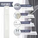 Amazing Drapery Hardware 28-48 Inch Flat Sash Rod with 1/4 Inch Clearance - Durable Steel Curtain Rod with Mounting Brackets, Screws, and Plugs - 1 Pack
