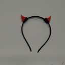 MOSTORY Demon Horns Headband - Devil Horns Hairband for Cosplay Halloween Costume Adult (Red)