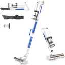 whall Cordless Vacuum Cleaner, Upgraded Strong Suction Brushless Motor Cordless Stick Vacuum Cleaner,Lightweight Handheld Vacuum for Home Pet Hair Carpet Hard Floor,up to 55mins Runtime,White