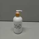 Glass Soap Dispenser Set -  Dish Soap Dispenser with Bamboo Tray. Vintage Soap Dispenser with Pump for Kitchen Sink and Bathroom. Stylish Permanent Labels (Matte White) 1Pcs