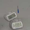 Digital Refrigerator Thermometer 2 Pack Fridge Freezer Room Thermometer Waterproof Large LCD Display Max/Min Record Function, White