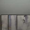 Wall Art Set of 3 Boho Natural Simple Black White for Living Room Bedroom Large Wall Art Paintings Framed Canvas painting Artworks for Office Decor, Posters&Prints Home Decor (16" x 24", Grey)