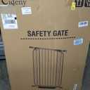 40" Extra Tall Baby Gate for Stairs, Auto Close Stroller Friendly Dog Gate Indoor for Doorways, Pressure Mounted 29"-40" Wide Baby Gate, Easy Walk Through Gate for Children & Pets, Black