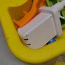 CUTE STONE Play Sink with Running Water, Kitchen Sink Toys with Play Food and Kitchen Utensils, Pool Floating Toys for Fishing Game, Children Role Play Electric Dishwasher Toy Gift for Boys Girls (Yellow)