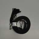 BEAULEGAN Purse Strap Replacement - Full Grain Microfiber Leather - 59 Inch Long Adjustable for Crossbody Shoulder Bag - 1 Inch Wide, Black/Silver