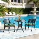 LVTXIII Patio Chair Cushions 19"x19"x3", Water-Repellent Outdoor Seat Cushions for Patio Furniture, Square Chair Pads with Ties for Home Garden Decoration, Set of 2, Swaying Palms Green