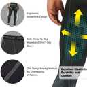 Roadbox 1, 2 or 3 Pack Men's Compression Pants Athletic Base Layer Cycling Tights Leggings for Running Yoga Basketball, L
