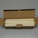 flamecan Ivory Taper Candles, Set of 20 Unscented and Smokeless 10 Inch Taper Candles Long Burning, Paraffin Wax with Cotton Wicks for Burning Approxinately 7-8 Hours Time