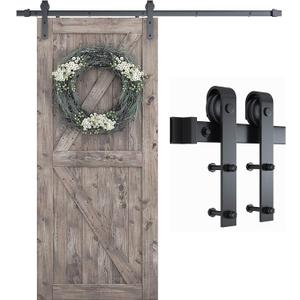 SMARTSTANDARD 6.8FT Barn Door Hardware Kit, Sliding Barn Door Track -Smoothly and Quietly -Easy to Install -Includes Step-by-Step Installation Instruction Fit 40" Wide Door Panel (J Shape Hanger)