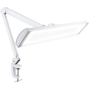 Neatfi Ultra 3,500 Lumens LED Desk Lamp with Clamp 45W, 270 SMD LEDs, Shadow-Free | Adjustable Brightness | Task Light for Nail, Craft & Office (White, 26-Inch Wide Shade)