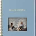 Nook Theory Personalized Travel Journal for Women, Men  Linen Travelers Notebook, Adventure Book with Prompts, Perfect for Travel Gifts (Ocean)