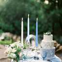 10 Inch Gradient Blue Spiral Taper Candle Set, 10 Pack Unscented Dripless Candlesticks for Dinner Party Brithday Wedding and Home Decoration
