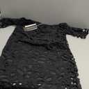PRETTYGARDEN Women's Summer Off Shoulder Dresses Floral Lace Flare Short Sleeve Spring Vintage Elegant Mini Dress (Medium, Black)