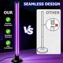 3 x 15W Desktop LED Black Light with Stand, 385400nm Blacklight Fixture, 1FT Vertical Standing Black Light with On/Off Switch, Ideal for Party & Decoration