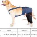 Coodeo Dog Recovery Suit, Cone Alternative - Abrasion Resistant, Waterproof & Washable 2.5mm Thick Sleeves to Prevent Licking, Biting Wounds (Blue, L)